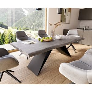 Jídelní stůl Edge 220x100 cm XL akácie platina obraz