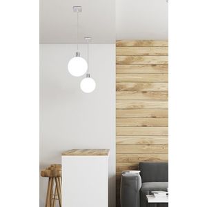 Závěsná lampa s bílým kulovým stínidlem 15 cm Oden obraz