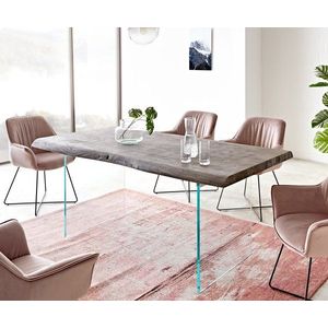 Jídelní stůl Edge 180x90 cm XL akácie platina obraz