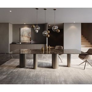 Jídelní stůl Edge 300x100 keramika Laminam® Emperador Extra obraz
