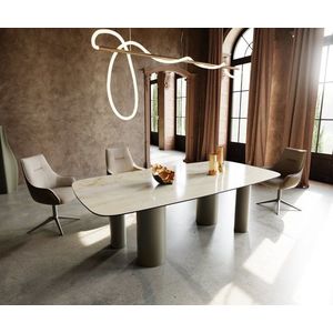 Jídelní stůl Edge oválný 240x120 keramika Iris FmG Onice Oro obraz