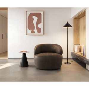 Lounge Jídelní židle Nova 88x88 cm mikrovlákno taupe vintage obraz