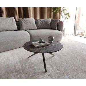 Konferenční stolek Delron 70x70 cm keramika Laminam®Noir Desir obraz