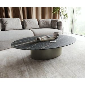 Konferenční stolek Casilda 150x90 cm keramika Laminam®Noir obraz