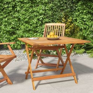 Skládací zahradní stůl 90 x 90 x 75 cm masivní akáciové dřevo obraz
