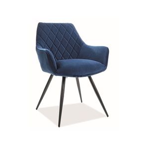 Jídelní křeslo LINEA VELVET Černá, Jídelní křeslo LINEA VELVET Černá obraz