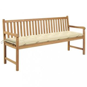 Zahradní lavice teak / látka Dekorhome obraz