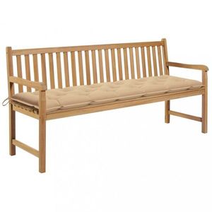 Zahradní lavice teak / látka Dekorhome obraz
