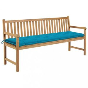 Zahradní lavice teak / látka Dekorhome obraz