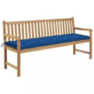 Zahradní lavice teak / látka Dekorhome obraz