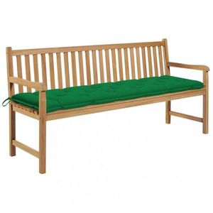 Zahradní lavice teak / látka Dekorhome obraz