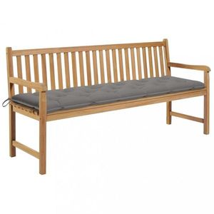 Zahradní lavice teak / látka Dekorhome obraz