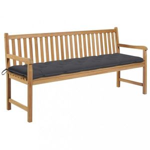 Zahradní lavice teak / látka Dekorhome obraz
