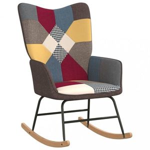 Houpací křeslo patchwork Dekorhome obraz