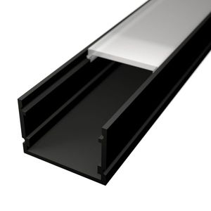 LED Solution Nástěnný profil pro LED pásky N2 černý Vyberte variantu a délku: Profil bez difuzoru 1m LP107B-1M obraz