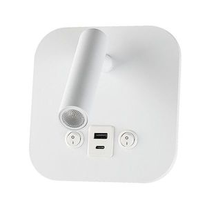 LED Solution Bílé nástěnné LED svítidlo s USB/PD nabíjením 8W 240026 obraz