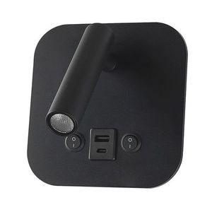 LED Solution Černé nástěnné LED svítidlo s USB/PD nabíjením 8W 240036 obraz