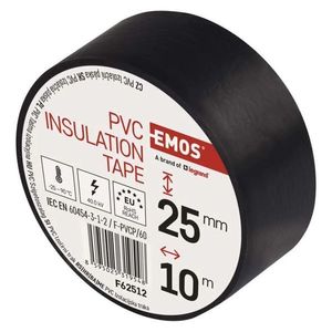 EMOS Izolační páska PVC 25mm x 10m, černá F62512 obraz