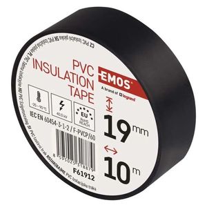 EMOS Izolační páska PVC 19mm x 10m, černá F61912 obraz