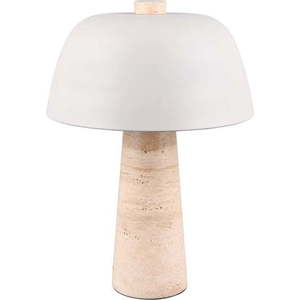 Bílá/béžová stolní lampa s kovovým stínidlem (výška 41 cm) Timba – Trio Select obraz