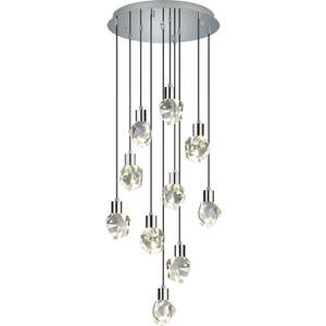 LED závěsné svítidlo ve stříbrné barvě se skleněným stínidlem ø 51, 5 cm Verano – Trio Select obraz