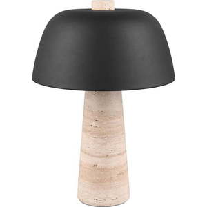 Černá/béžová stolní lampa s kovovým stínidlem (výška 41 cm) Timba – Trio Select obraz