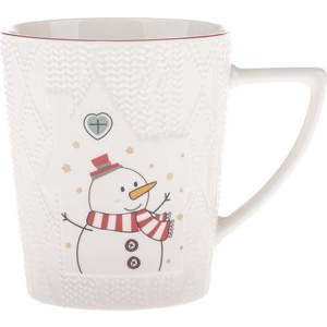 Bílý porcelánový hrnek s vánočním motivem 380 ml Snowman – Dakls obraz