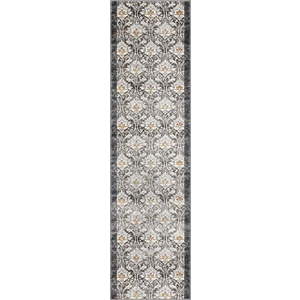 Tmavě šedý/slonovinový běhoun 80x300 cm Soft Viskan – FD obraz