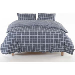 Šedé povlečení na dvoulůžko/prodloužené z bavlny Renforcé 240x220 cm Linear Calm Geometric – Mila Home Luxury obraz