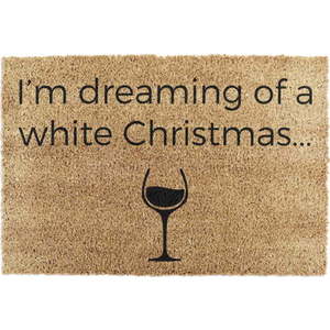 Rohožka s vánočním motivem z kokosového vlákna 40x60 cm White Wine Christmas – Artsy Doormats obraz