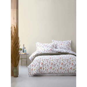Bílé povlečení na jednolůžko z bavlny Renforcé 140x200 cm Floral Dance Autumn – Mila Home Luxury obraz
