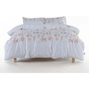 Bílé povlečení na dvoulůžko/prodloužené z bavlněného saténu 240x220 cm Ivory Garden Floral – Mila Home Luxury obraz