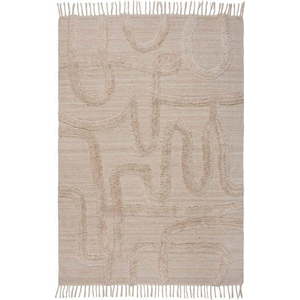 Béžový ručně tkaný vlněný koberec 160x230 cm Loma – Flair Rugs obraz