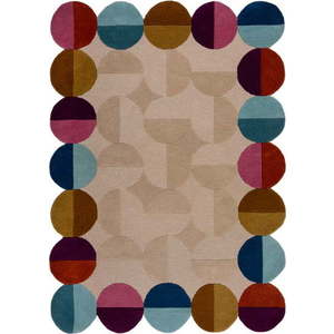 Béžový ručně tkaný vlněný koberec 120x170 cm Mia Textured Scallop – Flair Rugs obraz