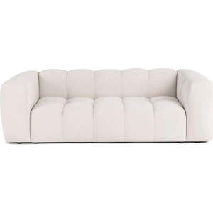 Krémová sametová pohovka 225 cm Cube – Bonami Selection obraz