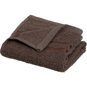 Hnědý froté bavlněný ručník 30x50 cm Simple – Casa Selección obraz