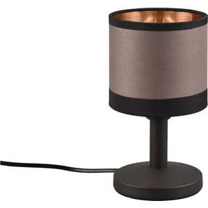 Černo-hnědá stolní lampa (výška 22 cm) Davos – Trio obraz