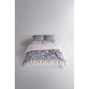 Světle šedý set přehozu a povlaku na polštář z bavlny Renforcé 240x260 cm Bella Calm Ruffle – Mila Home Luxury obraz