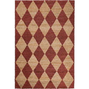 Ručně tkaný koberec s příměsí juty v terakotové barvě 120x170 cm Effie Diamond – Flair Rugs obraz