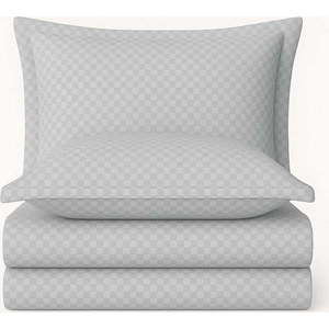 Šedé povlečení na dvoulůžko/prodloužené z bavlny Renforcé 240x220 cm Checkered – Mila Home Luxury obraz