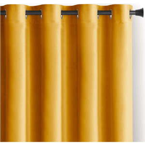 Žlutý sametový dimout závěs 140x245 cm Eyelets – Restilo obraz