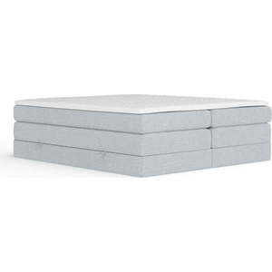 Světle šedá boxspring postel s úložným prostorem/bez čela 140x200 cm Juniper – Maison de Rêve obraz