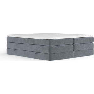 Tmavě šedá boxspring postel s úložným prostorem/bez čela 140x200 cm Juniper – Maison de Rêve obraz
