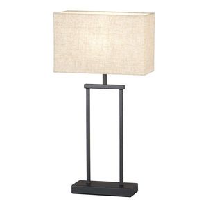Černo-béžová stolní lampa s textilním stínidlem (výška 52 cm) Ann – Fischer & Honsel obraz