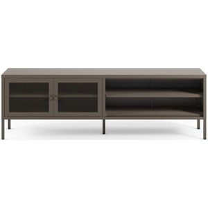 Šedý kovový TV stolek 160x50x35 cm Fayna – Marckeric obraz