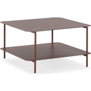 Kovový konferenční stolek v terakotové barvě 70x73 cm Beatrix – MOME obraz