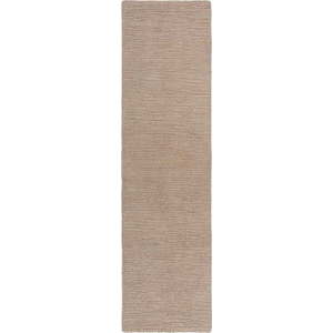 Béžový ručně tkaný vlněný běhoun 80x230 cm Harris Boucle – Flair Rugs obraz