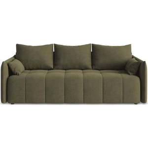 Khaki rozkládací/s úložným prostorem pohovka 225 cm Moku – Makamii obraz