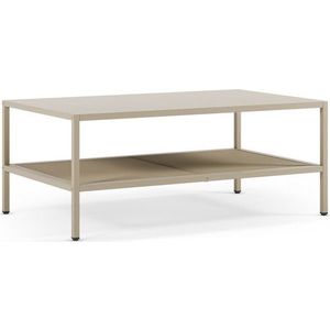 Krémový kovový konferenční stolek 60x100 cm Fayna – Marckeric obraz