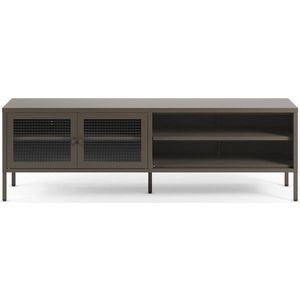 Šedý kovový TV stolek 160x50x35 cm Layna – Marckeric obraz